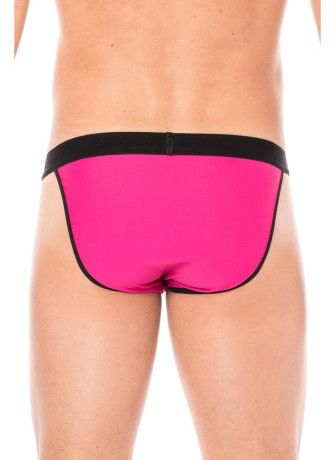 Slip magenta échancré avec zip - LM2003-61MAG